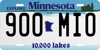 MN license plate 900MIO
