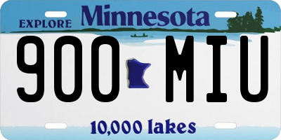 MN license plate 900MIU