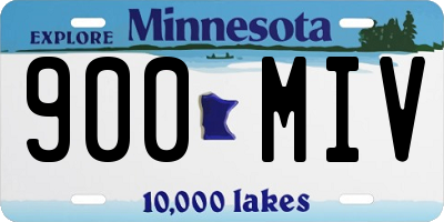 MN license plate 900MIV