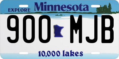 MN license plate 900MJB