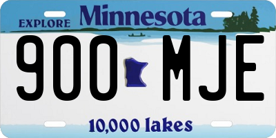 MN license plate 900MJE