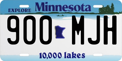 MN license plate 900MJH