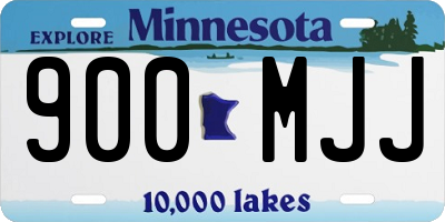 MN license plate 900MJJ