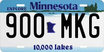 MN license plate 900MKG