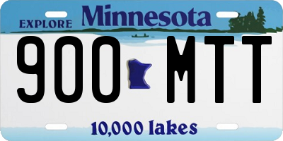 MN license plate 900MTT