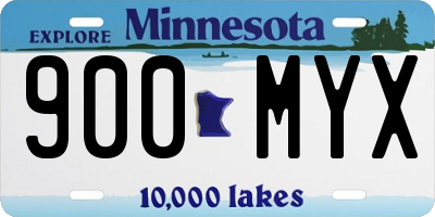 MN license plate 900MYX