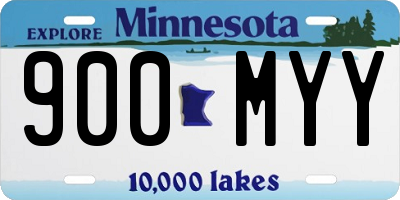 MN license plate 900MYY