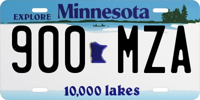 MN license plate 900MZA