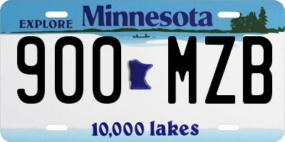 MN license plate 900MZB