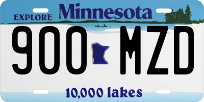 MN license plate 900MZD
