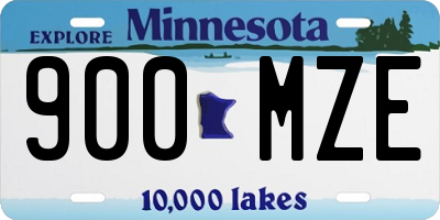 MN license plate 900MZE