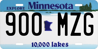 MN license plate 900MZG