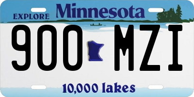 MN license plate 900MZI