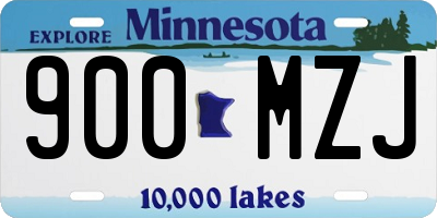 MN license plate 900MZJ
