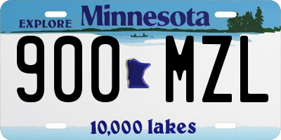 MN license plate 900MZL