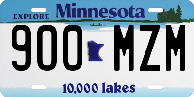 MN license plate 900MZM