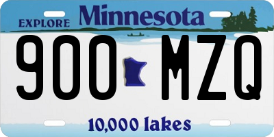MN license plate 900MZQ