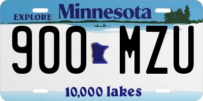 MN license plate 900MZU