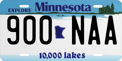 MN license plate 900NAA