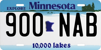 MN license plate 900NAB