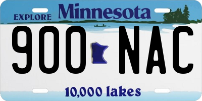 MN license plate 900NAC