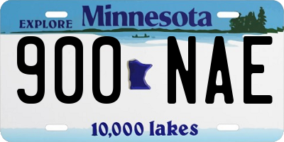 MN license plate 900NAE