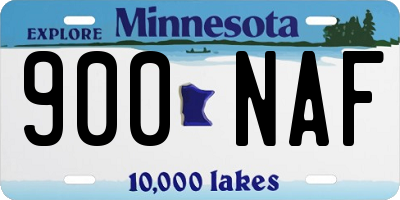 MN license plate 900NAF