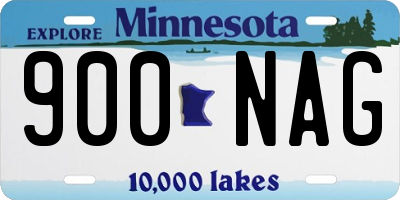 MN license plate 900NAG