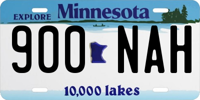 MN license plate 900NAH