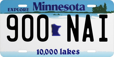 MN license plate 900NAI
