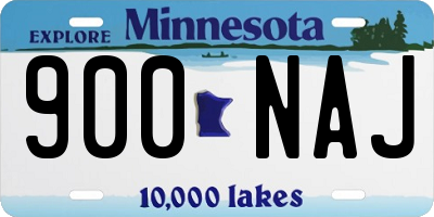 MN license plate 900NAJ