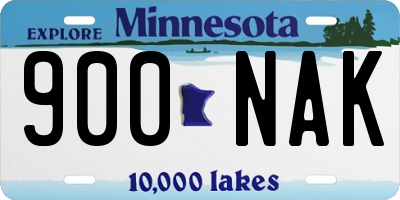 MN license plate 900NAK