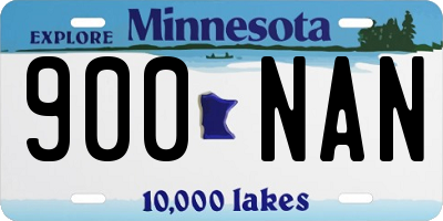 MN license plate 900NAN