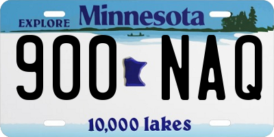 MN license plate 900NAQ