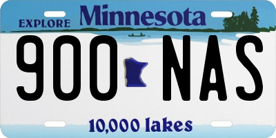 MN license plate 900NAS