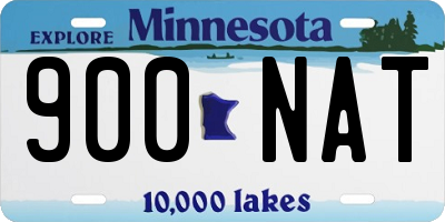 MN license plate 900NAT