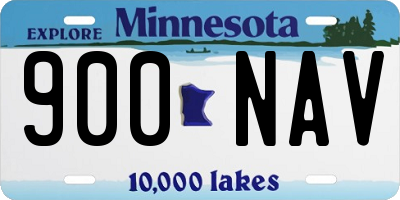 MN license plate 900NAV
