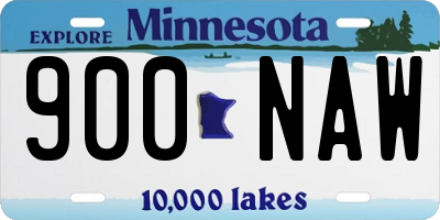 MN license plate 900NAW