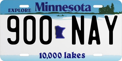 MN license plate 900NAY