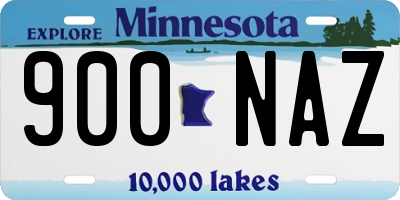 MN license plate 900NAZ