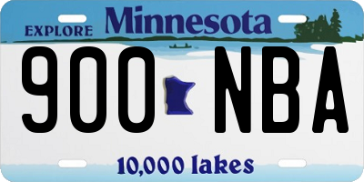 MN license plate 900NBA