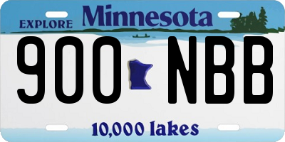 MN license plate 900NBB