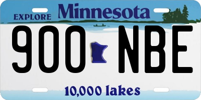 MN license plate 900NBE