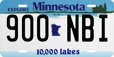 MN license plate 900NBI