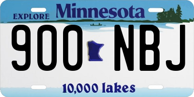MN license plate 900NBJ