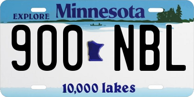 MN license plate 900NBL
