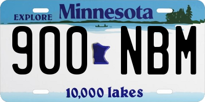 MN license plate 900NBM