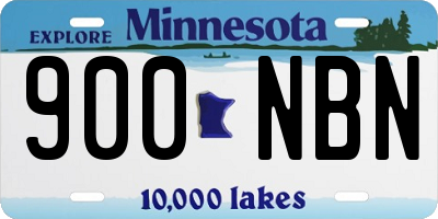 MN license plate 900NBN