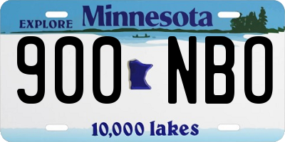 MN license plate 900NBO