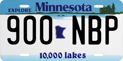 MN license plate 900NBP